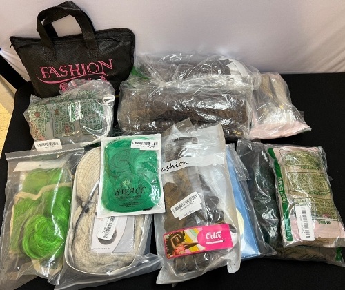 Bundle of Misc Hair Pieces & Wigs - Lot 104