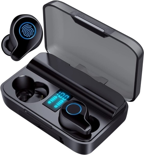 T8 Wireless Earbuds, Built in Mic, 80H Playtime, Wireless Charging, Passive Noise Cancellation, IPX7 Waterproof - Lot 114