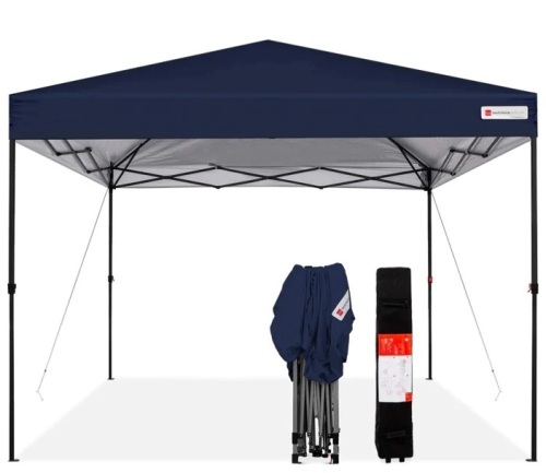 One-Person Setup Instant Pop Up Canopy w/ Wheeled Bag - 10x10ft - Lot 125