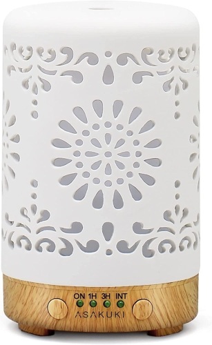 Handcrafted Ceramic Essential Oil Diffuser, 100ml with 7 LED Lights - Lot 133