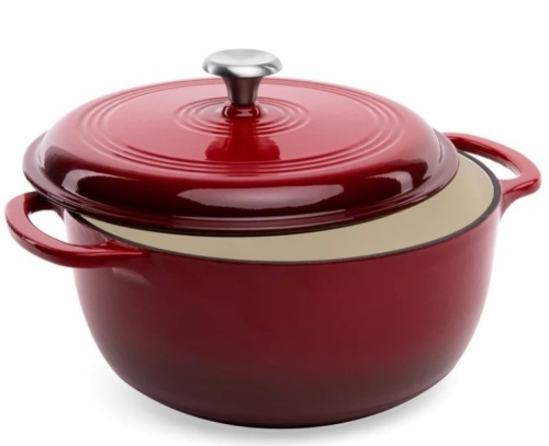 6qt Non-Stick Enamel Cast-Iron Dutch Oven - Lot 145