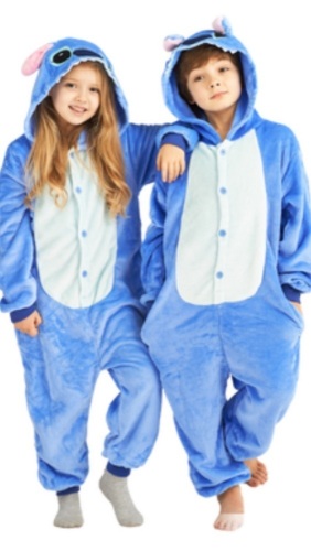 Blue Stitch Onesie Pajamas, Unisex, Large - Lot 209
