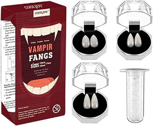 Set of (3) Sizes Vampire Fangs Fake Teeth - Lot 269