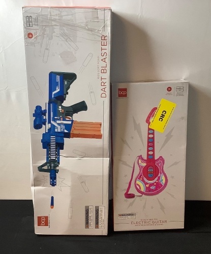 Kids Soft Foam Dart Blaster & 19" Toy Electric Guitar - Lot 278