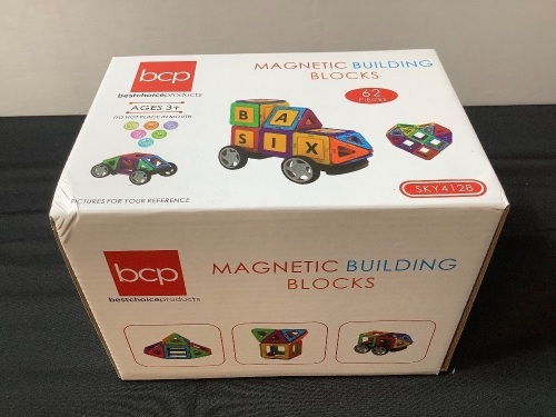 62pc Magnetic Building Blocks - Lot 336