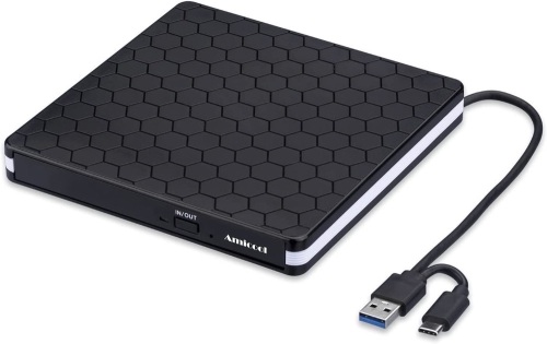 USB 3/Type C External DVD Drive with CD/DVD +/-RW Burner - Lot 354