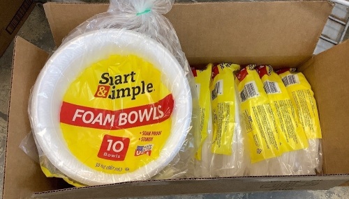 Box of 18 - 10pk Foam Bowls - Lot 374