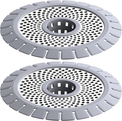 Set of (2) Stainless Steel Shower Drain Protectors - Lot 375