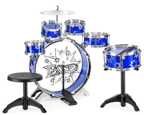 11-Piece Kids Beginner Drum Percussion Toy Set - Lot 393