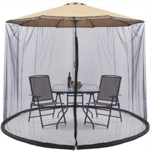 Adjustable Bug Net for Patio Umbrella w/ Zippered Door - 9ft - Lot 463
