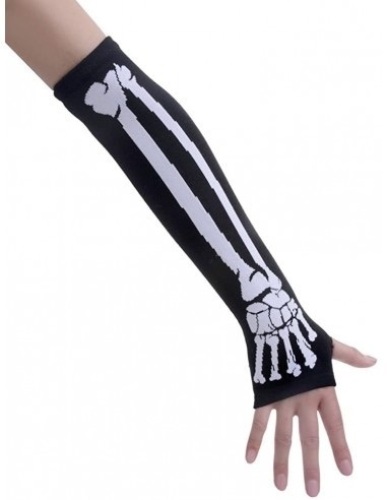 Arm Warmers, Black w/ Arm Bone Style - Lot 547