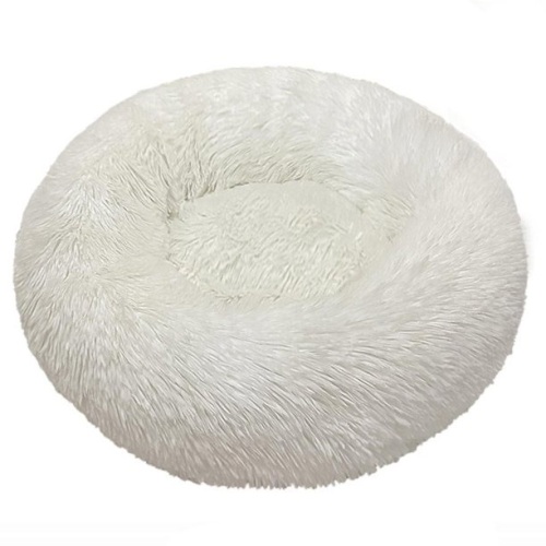 Fluffy Pet Bed, White, ~23" - Lot 565
