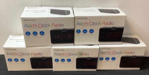 Lot of (5) Memorex Alarm Clock Radios - Lot 670