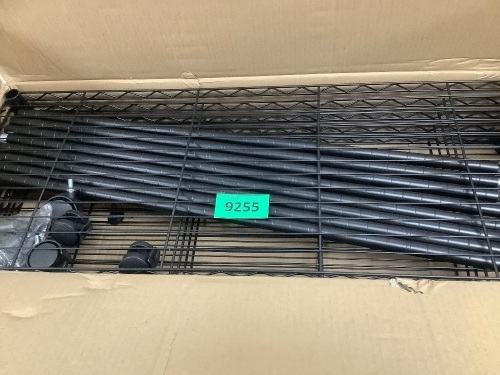 5-Tier Black Wired Shelf on Wheels. - Lot 9255