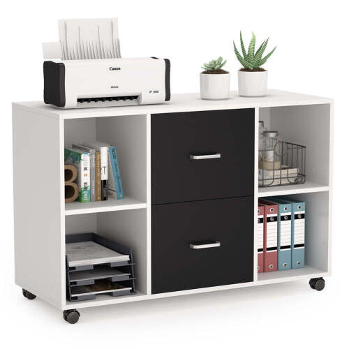 Tribesigns File Cabinet, 2 Drawer Large Mobile Filing Cabinet Letter Size - Lot 9264