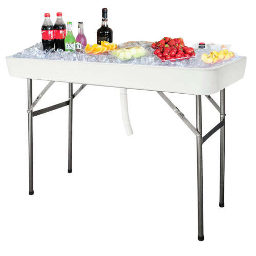 VINGLI 4FT Party Ice Cooler Table Foldable Camping Buffet Ice Table - Lot 9269