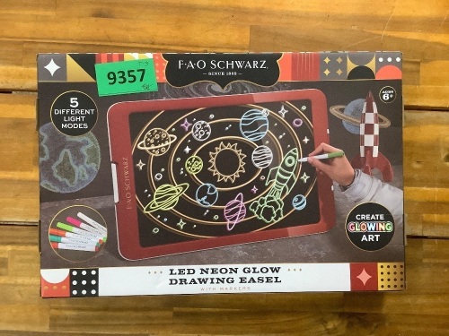 FAO SCHWARZ LED Neon Glow Drawing Easel - Lot 9357