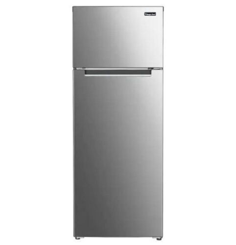 Magic Chef 7.3 cu. ft. 2-Door Mini Fridge in Platinum Steel with Freezer - Lot 99
