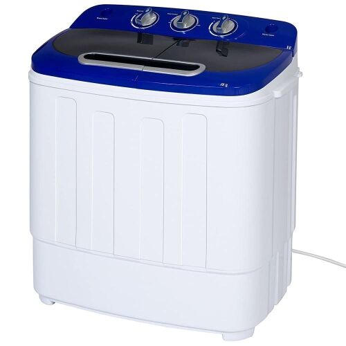 Portable Compact Mini Twin Tub Washing Machine And Spin Cycle w/ Hose, 13lbs. Capacity - Lot 323