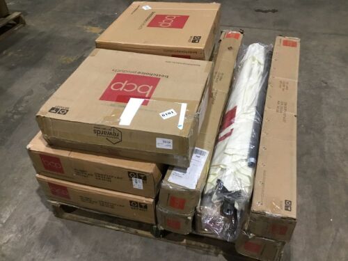 Lot of (6) Patio Umbrellas and (6) Bases - Uninspected Returns - Lot 105