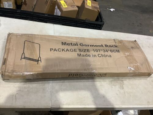 Metal Garment Rack - Brass - Lot 1061