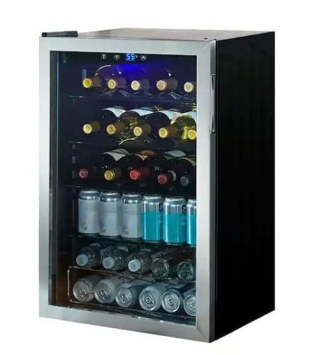 Vissani 4.3 Cu. ft. Wine and Beverage Cooler in Stainless Steel - Cosmetic Damage - Lot 23
