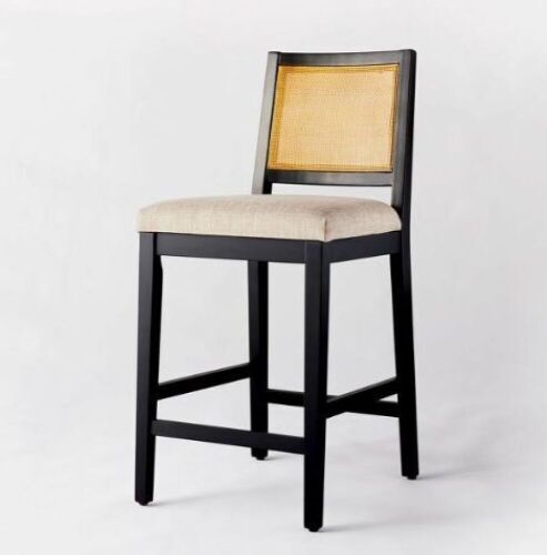 Threshold Oak Park Cane Counter Height Barstool - Lot 175