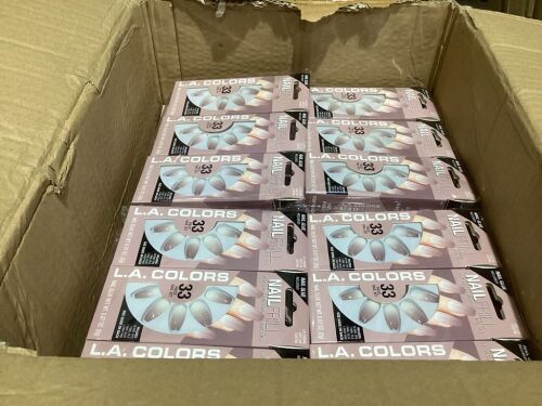 Case of L.A. Colors Coffin Nail Tips LA Ombre 33 pc Kits - Lot 923