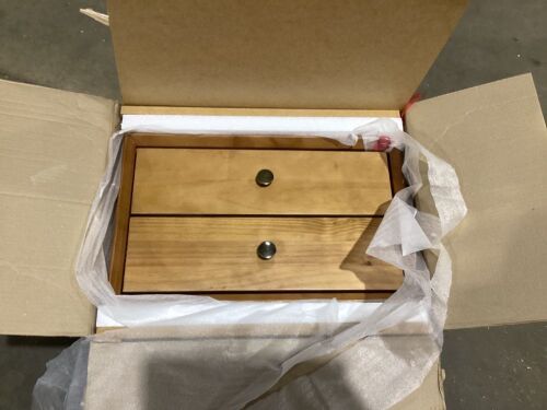 Walker Edison Mid-Century 2 Drawer Solid Wood Nightstand - Lot 598