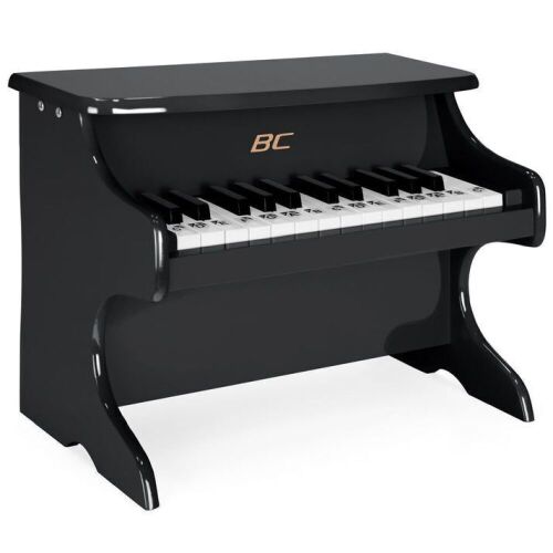 Kids 25-Key Wooden Learn-to-Play Mini Piano w/ Key Note Stickers, Music Book  - Lot 439