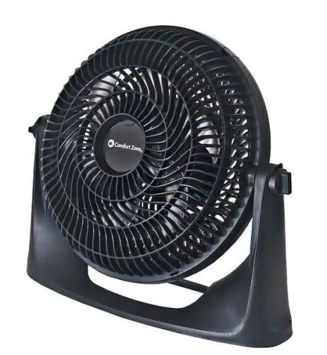 Comfort Zone PowerCurve 9 in. 3-Speed Turbo Floor Fan with Adjustable Tilt - Lot 609