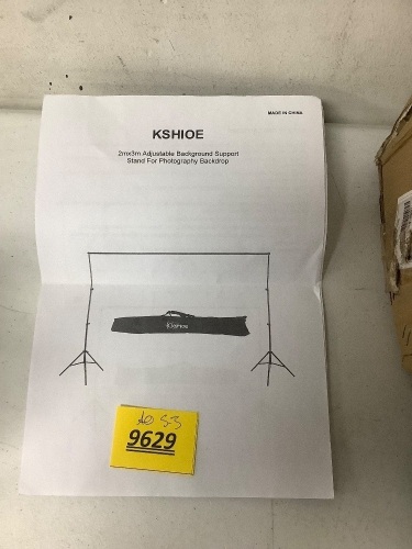 Kshioe 2x3m Adjustabnle Background Support Stand - Lot 9629
