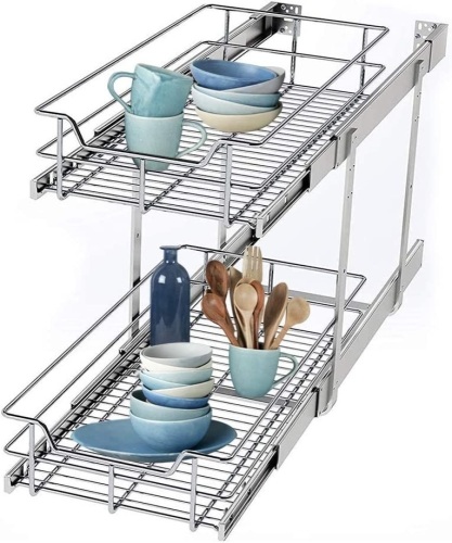 Storking Double Tier Pull-Out Cabinet Organizer - Lot 9674