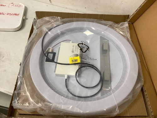 Medium Round Frameless LED Light Anti-Fog Wall Mounted Bathroom Vanity Mirror in Silver - Lot 9788