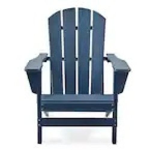 Classic Blue Folding Plastic Adirondack Chair - Lot 9797