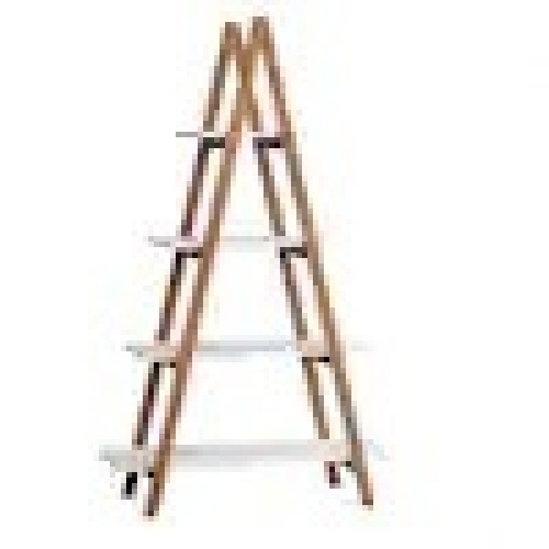 31.50 in. Wide White 4-Shelf "A" Frame Ladder Display Bookcase - Lot 9807