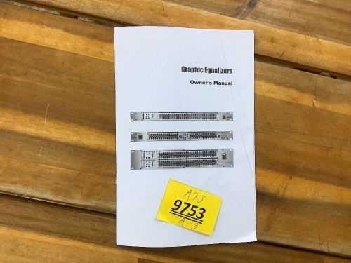 Graphic Equalizers - Lot 9753