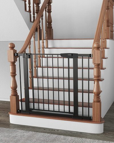 Cumbor 29.7"-40.6" Width Pressure or Hardware Mounted Auto Close Safety Baby Gate - Lot 9780