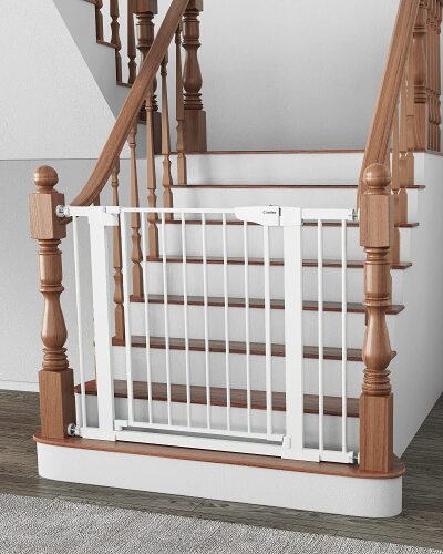 Cumbor 29.7"-40.6" Width Pressure or Hardware Mounted Auto Close Safety Baby Gate - Lot 9781