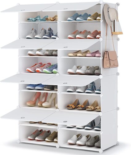 HOMIDEC Shoe Rack, 8 Tier Shoe Storage Cabinet - Lot 9813