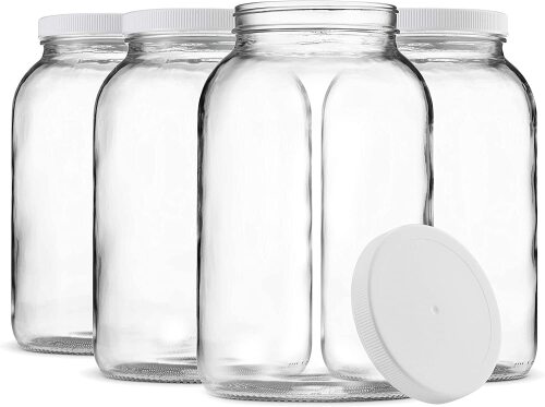 Paksh Novelty 1-Gallon Glass Jar Wide Mouth (4 Pack) - Lot 9846