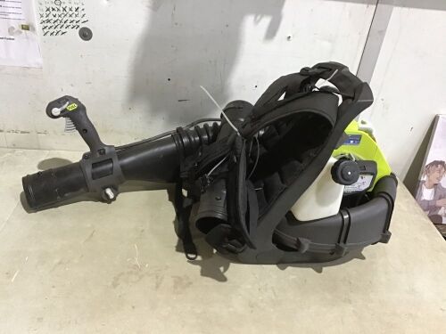 RYOBI 175 MPH 760 CFM 38cc Gas Backpack Leaf Blower - Has Compression, Not Tested Further  - Lot 171