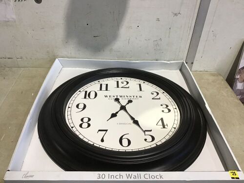 Wall Clock 30" x 30"  - Lot 376