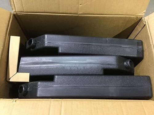 4-Piece Cantilever Offset Patio Umbrella Base Stand w/ Carry Handles - Missing 1 Piece - Lot 621