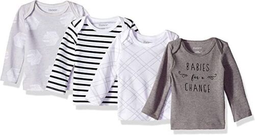 Case of (26) Hanes Ultimate Baby Flexy 4 pk Long Sleeve Crew Tees, 6-12M - Lot 258