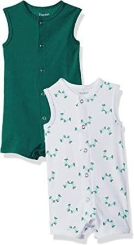 Case of (24) Hanes Ultimate Baby Flexy 2 Pack Sleeveless Rompers, 12-18M - Lot 361