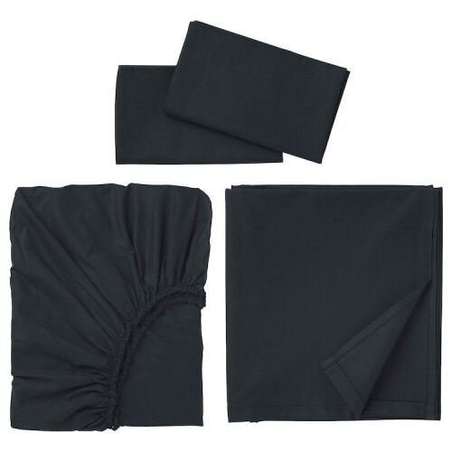 Case of (8) DVALA Full Sheet Set, Black  - Lot 593