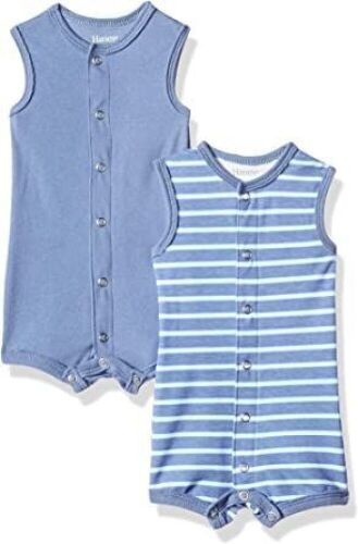 Case of (26) Hanes Ultimate Baby Flexy 2 Pack Sleeveless Rompers, 12-18M  - Lot 822