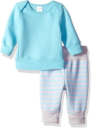 Case of (24) Hanes Ultimate Baby Flexy Adjustable Fit Jogger with Sweatshirt, 18-24M   - Lot 608