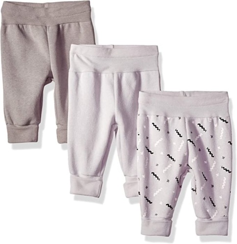 Case of (30) Hanes Ultimate Baby Flexy 3 Pack Adjustable Fit Fleece Joggers, 0-6M  - Lot 966